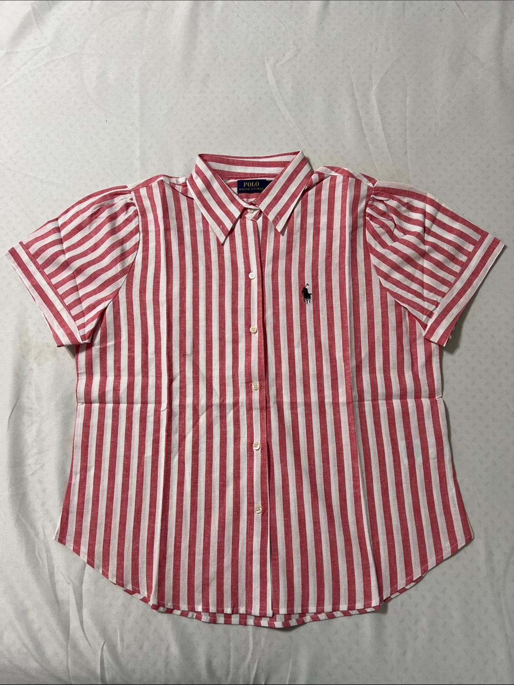 Polo by Ralph Lauren Pink & White Striped Button-Down Shirt - Picture 2 of 3